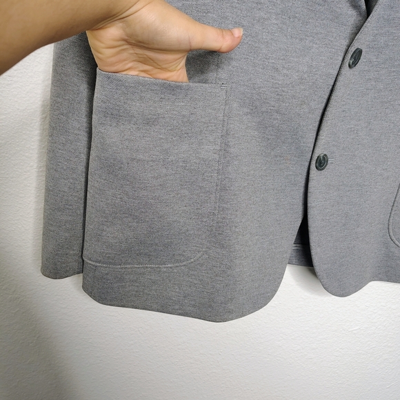 JF J.ferrar Slim Fit Gray Sport Two Buttons Style Coat Sz L42/44R Spandex - Picture 7 of 14